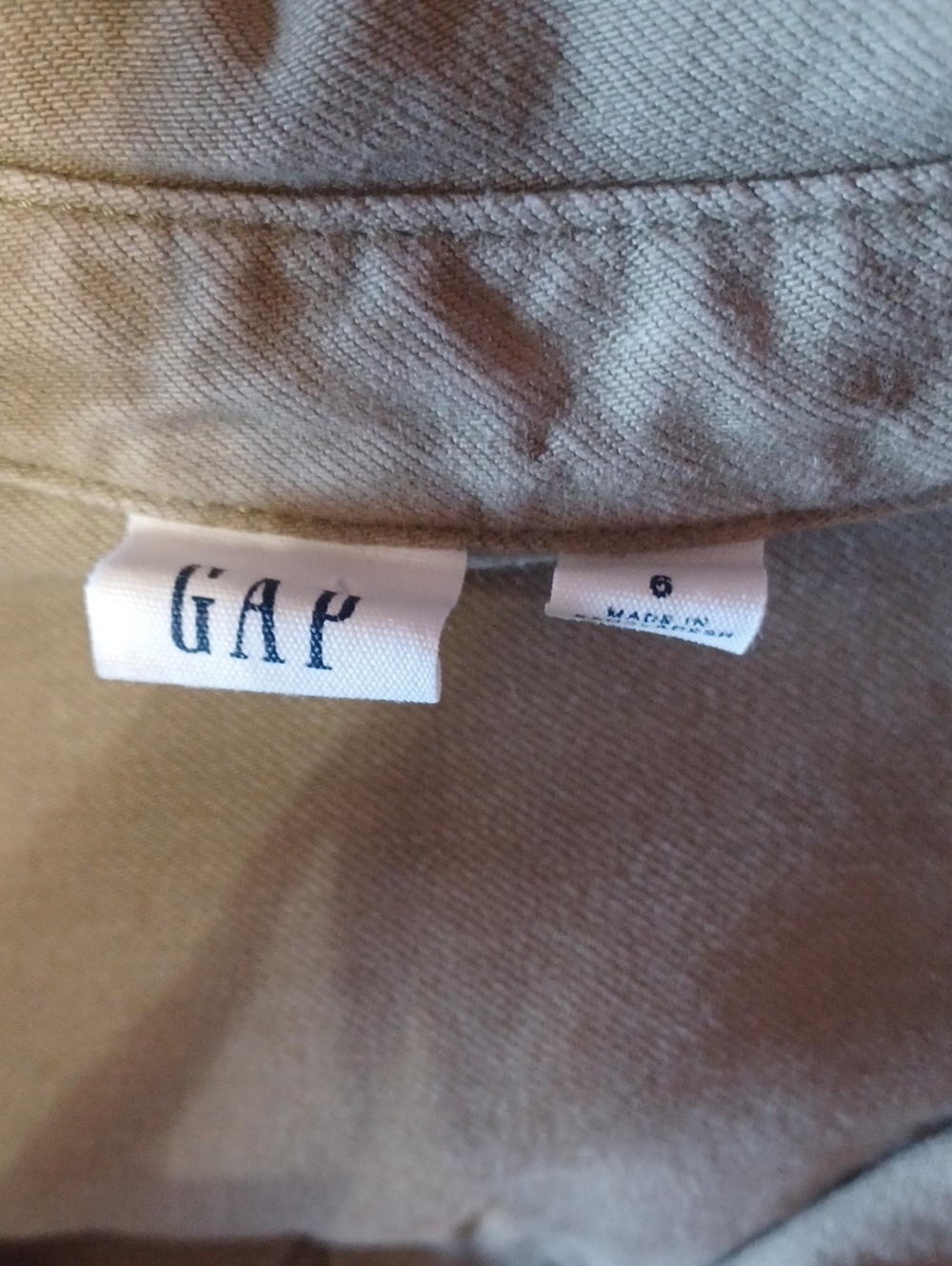 Gap Women's Puff Sleeve Utility Jumpsuit Coveralls Sage Tan Size 6 Soft Twill - Picture 2 of 15